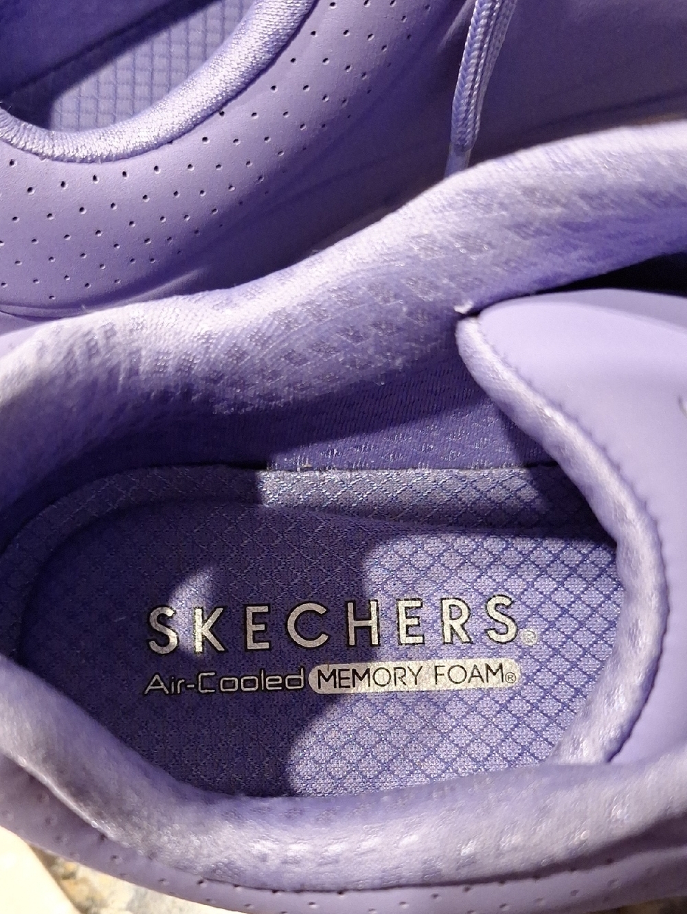 Skechers Soft Lavender Memory Foam Trainers - Picture 4 of 6